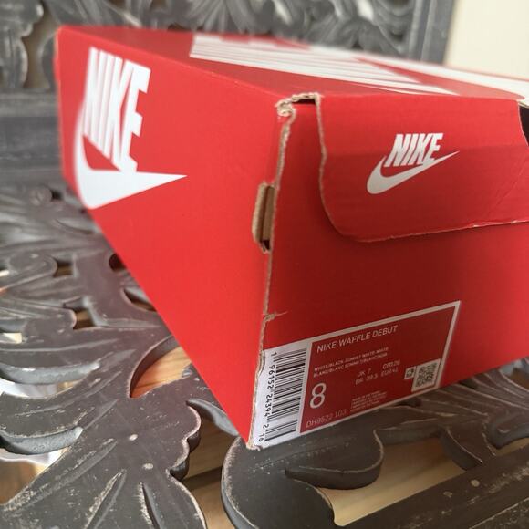 Nike Waffle Debut Running Sneakers Summit White Black DH9522-103 Men’s Sz 8 NEW - Picture 15 of 15